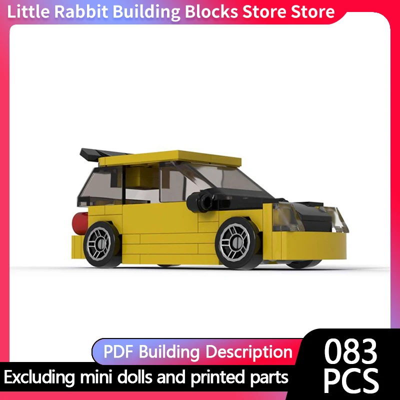 Speed Racing Car Model MOC Building Bricks EK9 High-Performance Hot Hatchback Modular Technology Children Holiday Gifts Toy Suit