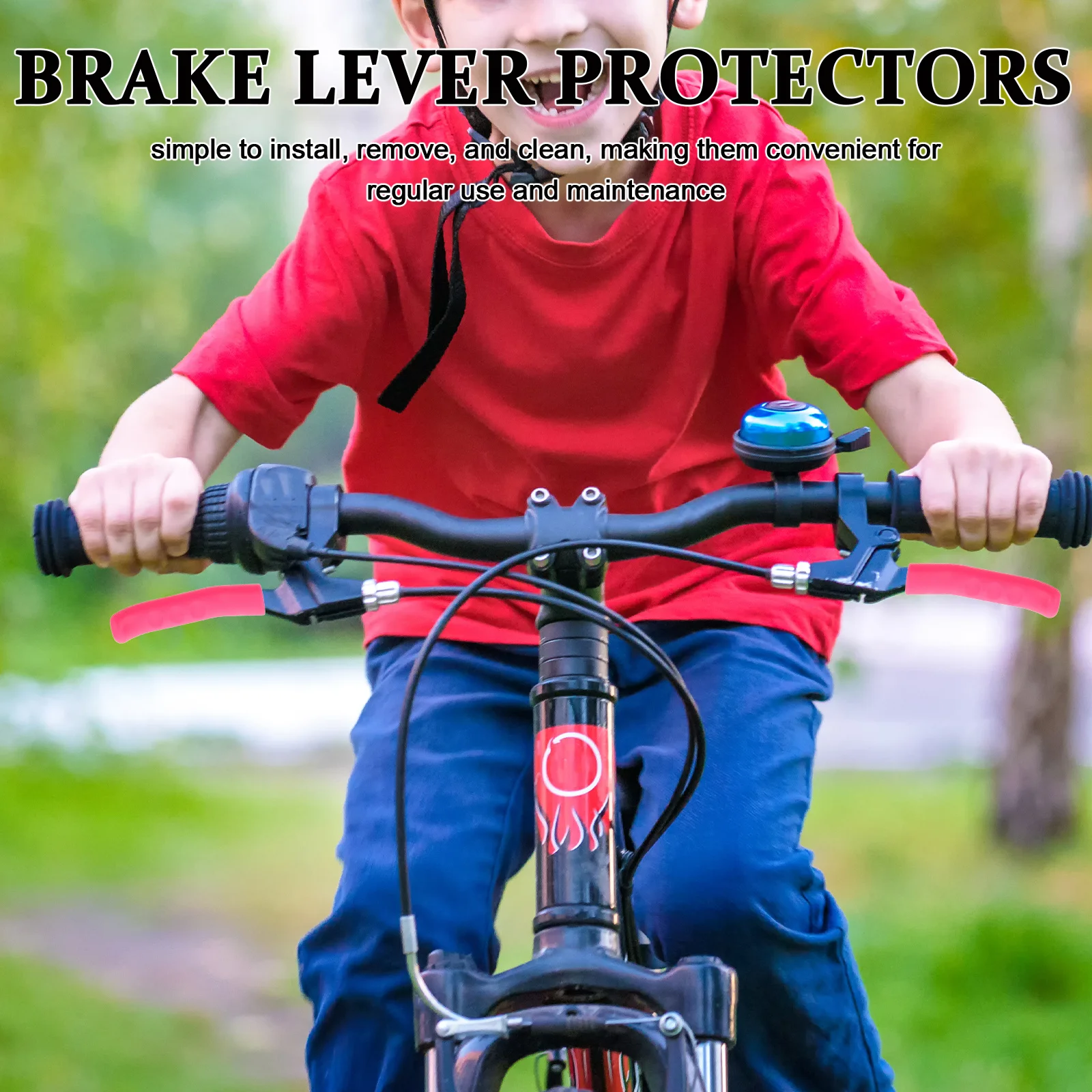 

4Pcs Comfortable Silicone Bike Brake Lever Guards Non-Slip Handlebar Covers for Mountain Road Folding Bicycles Universal