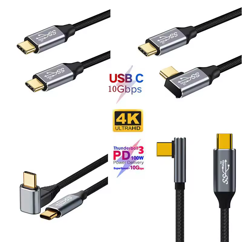 3M USB C auf Typ C 3.1 Gen2 10Gbps Thunderbolt 3 4K 60Hz PD100W 5A Schnellladekabel für MacBook Pro Steam Deck Samsung