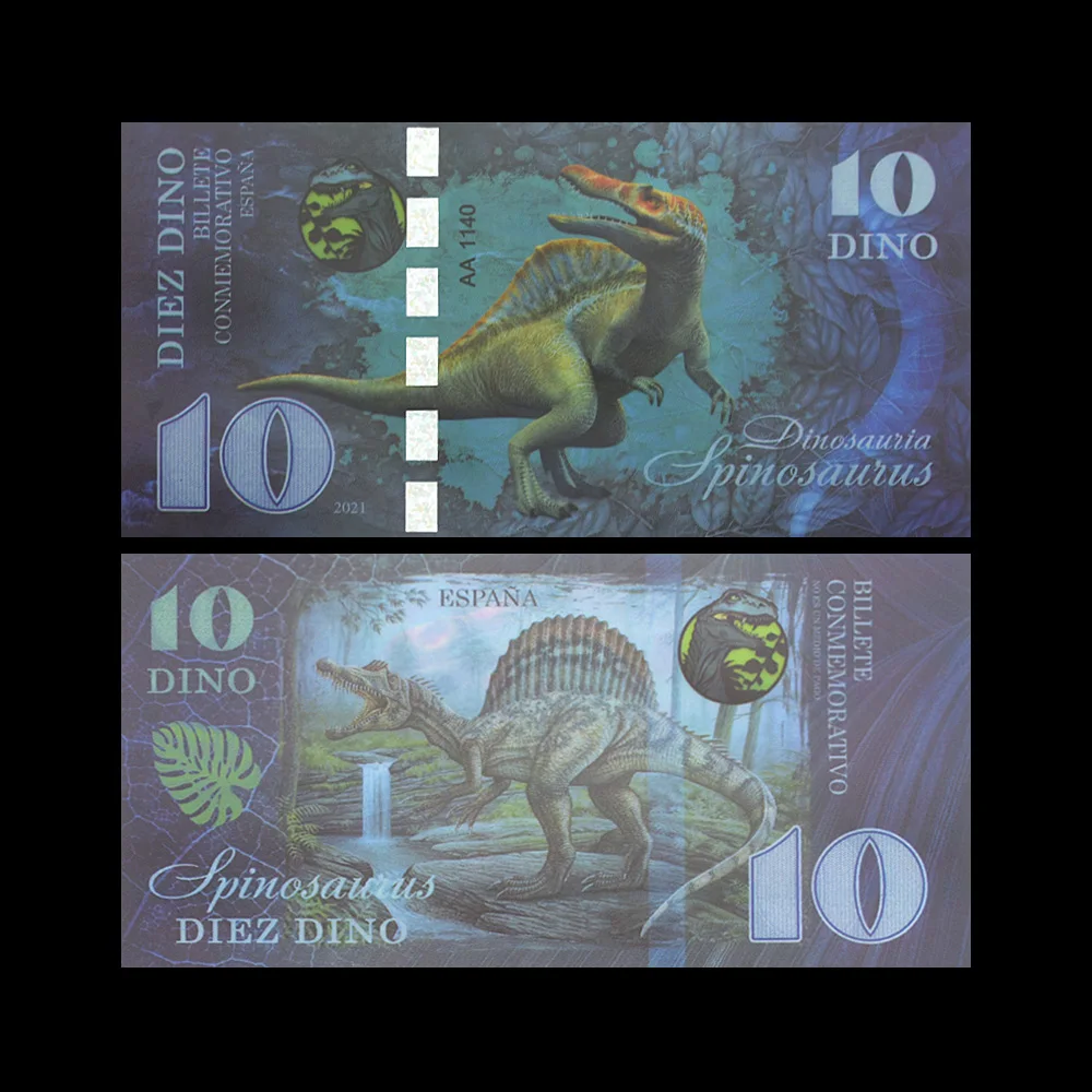 أوراق نقدية ملونة لأموال الديناصورات الإسبانية ، تذكرة نقود ، 1 ، 10 ، 20 ، 50 ، 7.5 ، دينو إسبانا ، أوراق نقدية ورقية ، 5 * لكل مجموعة