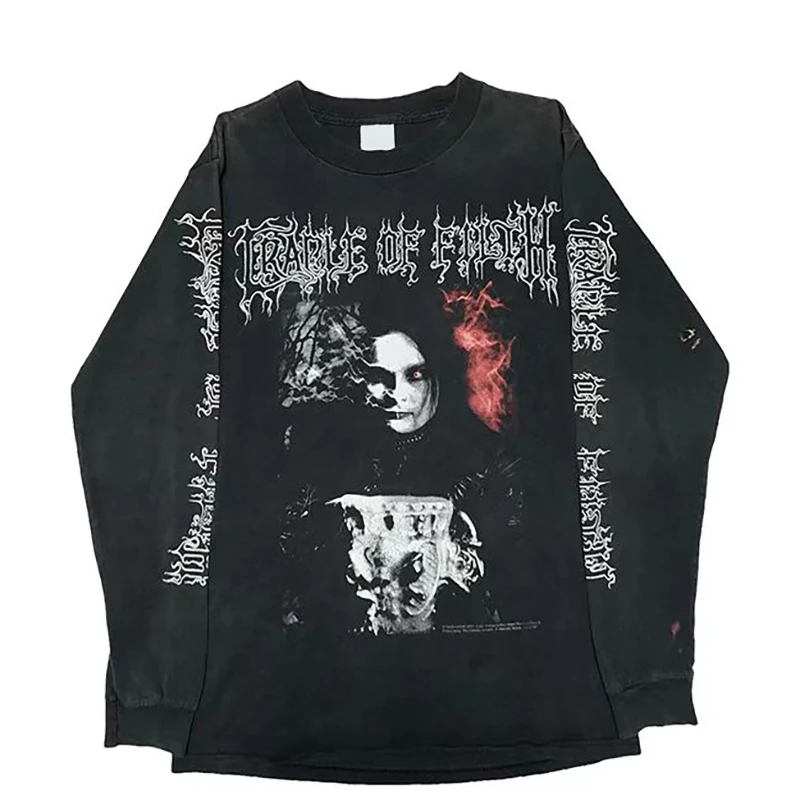 

2000s Hip Hop Clothing Men Women New treetwear Vintage Retro Cotton Oversize Casual Graphics Long Sleeve Tops T Shirt For Men