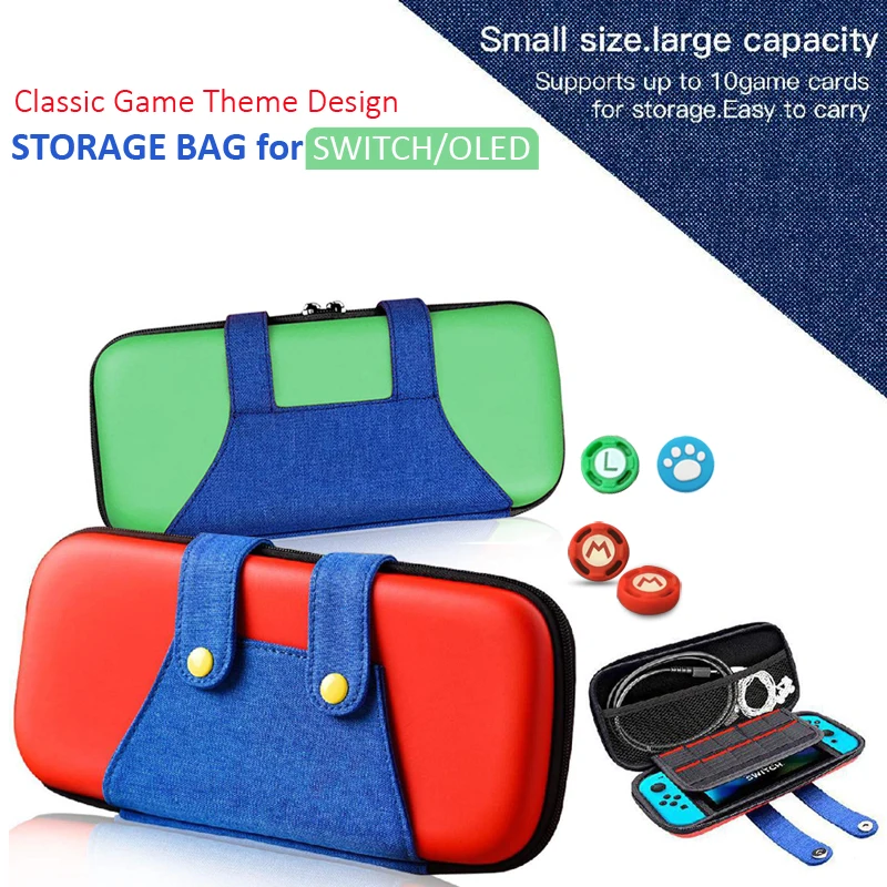 Cute Nintend Switch  OLED Storage Bag Mari Protective Carrying Case for Nintendo Switch NS Game Accessories Gamer Gifts