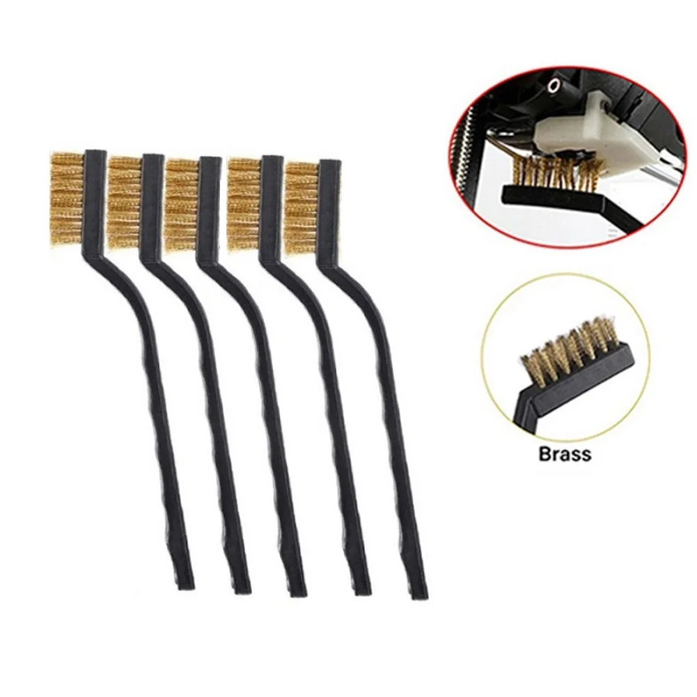 Imagem -04 - Escova de Latão para Limpeza e Polimento Fio de Latão Fio de Aço Escova de Nylon Ferramentas Limpas Kits Home 15cm Pcs