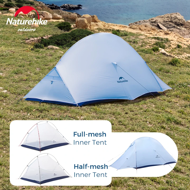 Naturehike Cloud Up Ultralight Hiking Tent Explorer Edition Portable Outdoor 2 Person Folding Tent Backpacking Travel Waterproof