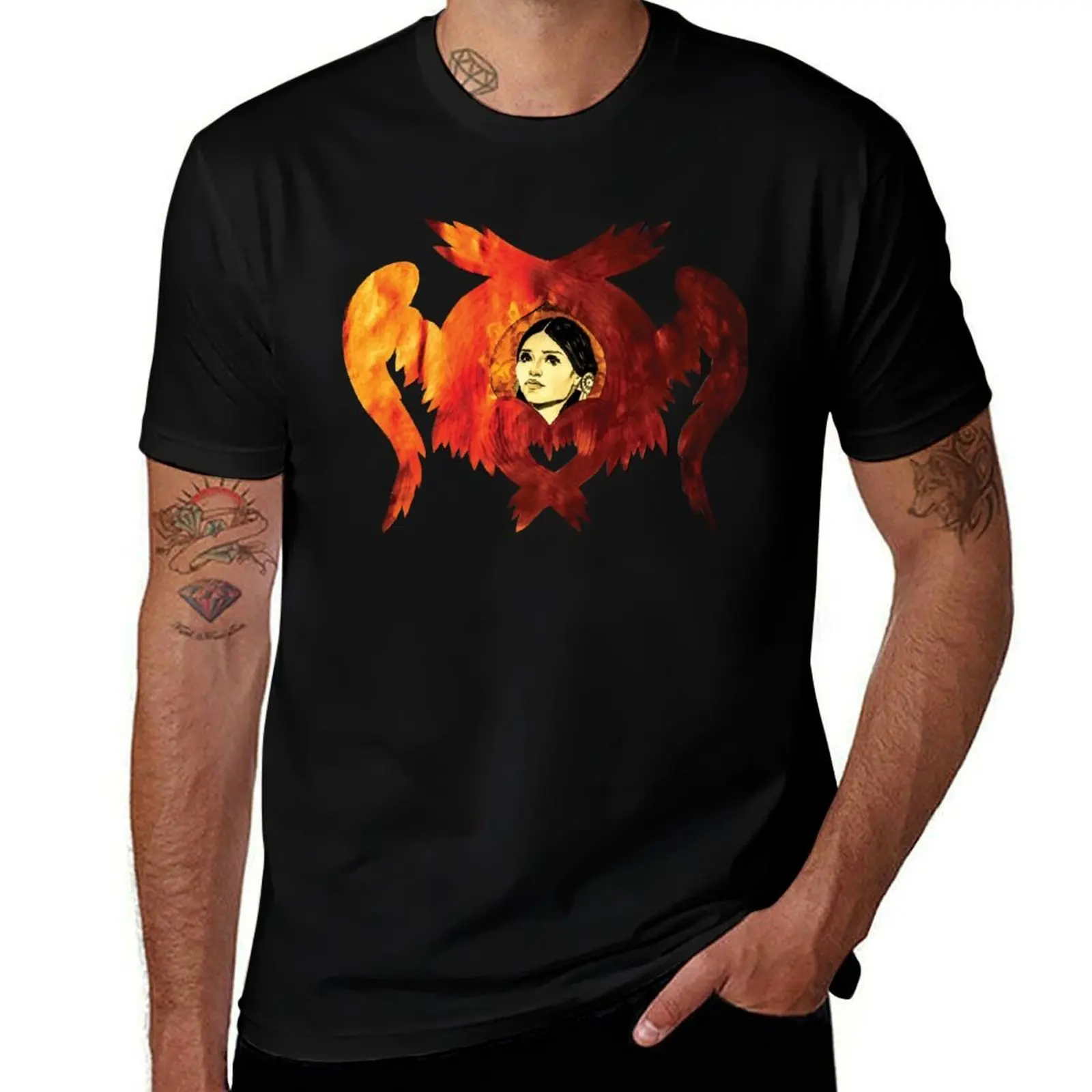 

Angelic Sacheen Littlefeather With Copper Wings T-Shirt graphics blanks sports fans graphic shirts men clothings