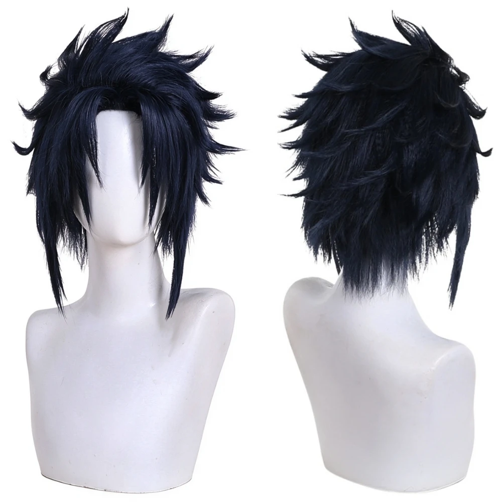 Edgerunners D Cosplay Wig Black Wig for Men Synthetic Heat Resistant Hair Roleplay Props Halloween Carnival Costume Accessories