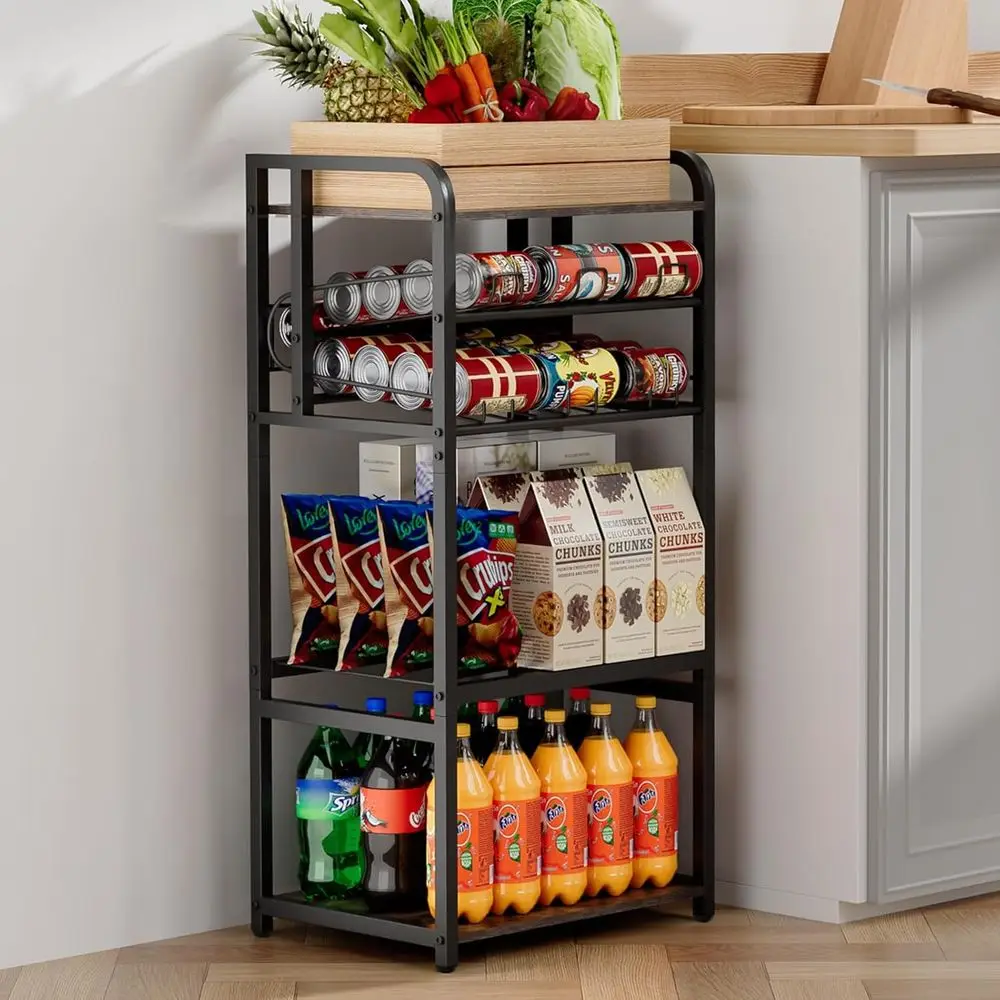 

5-ярусная полка для хранения, органайзер для кухни, многофункциональная подставка для закусок, напольная подставка для банок