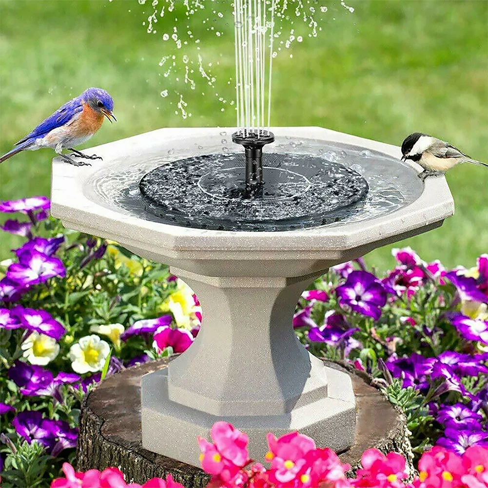 1W Solar Fountain Pump Lift 35-50CM Floating Solar Powered Water Fountain Pump for Bird Bath Garden Pond Pool Fish Tank Outdoor