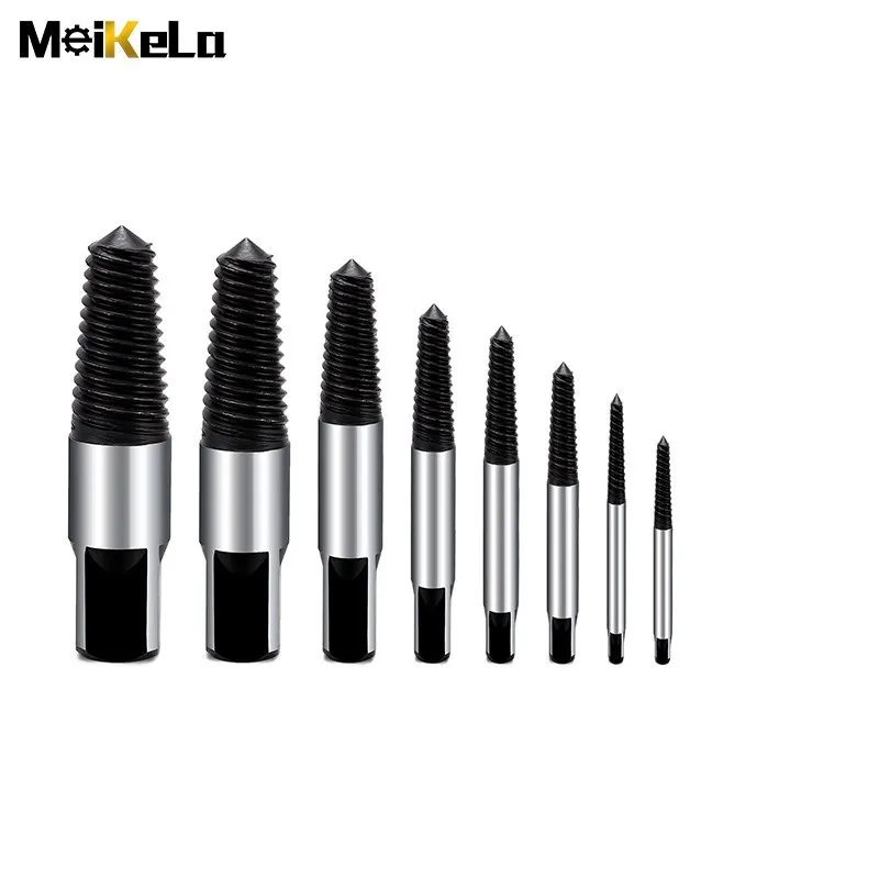 Meikela-metal Parafuso Extrator Bit Parafusos Danificados Removedor Ferramentas para Trabalhar Madeira Parafuso Quebrado Tubulação de Água Extrator Pcs 12 Pcs