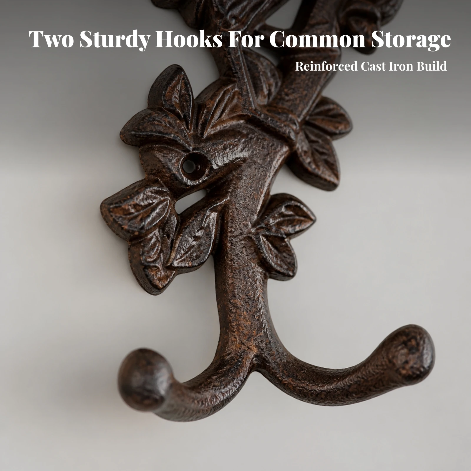 Cast Iron Hook with Chanticleer Motif Antique Chanticleer Wall Hook Hardware Country Heavy Duty for Kitchen, Entryway