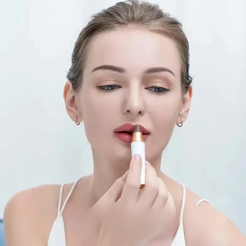 جهاز ذكي صغير محمول للعناية بالعين، جهاز إزالة حقيبة العين، مدلك على شكل أحمر الشفاه للنساء، مدلك العين