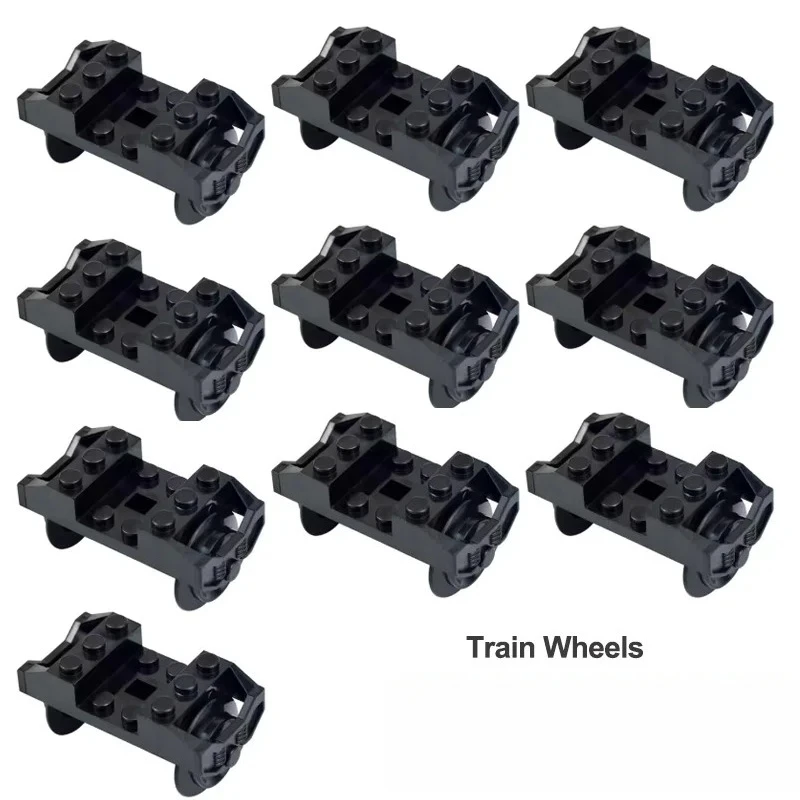 

1/2/5/10/шт. держатель колес поезда, строительные блоки, детали с индивидуальной металлической осью для радиоуправляемых колес поезда 74784 2878c02, сборная игрушка