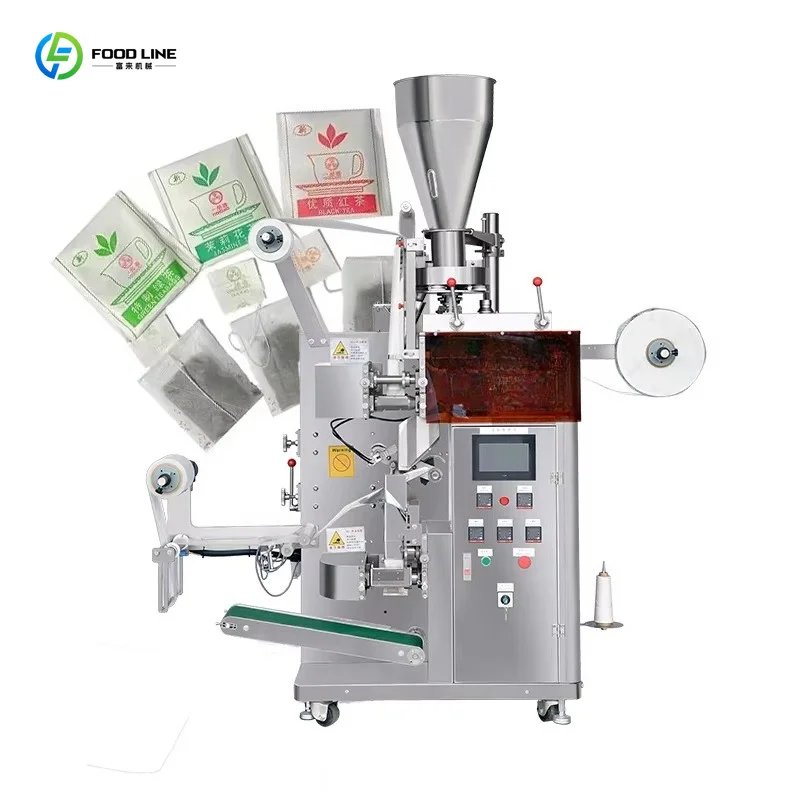 Customized Commercial Filter Paper Tea Bag Packing Equipment With String Envelope For Multiple Food Packaging Use
