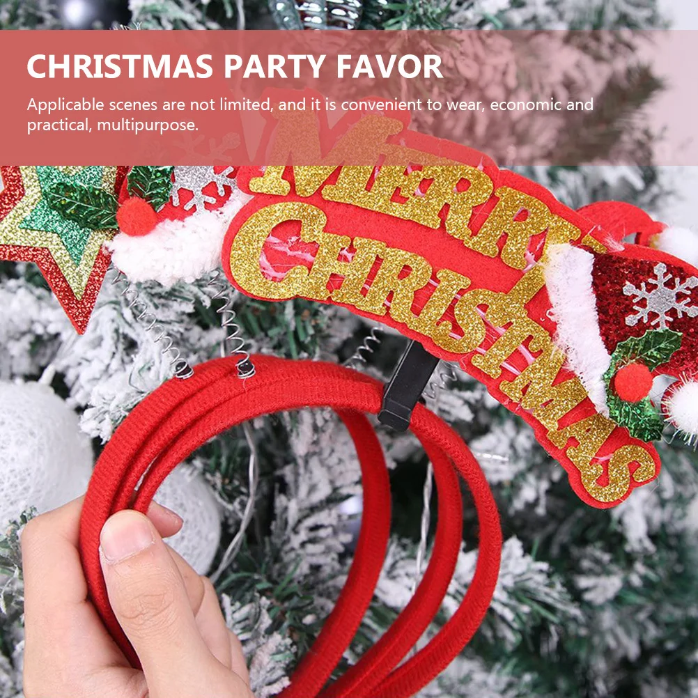 

6Pcs Christmas Hair Hoops Party Headband Festive Xmas Headdress for Holiday Gathering Family Fun Gift Adorable Hair Decoration