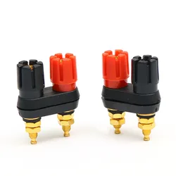 Speaker dual row banana plug terminal connector banana socket speaker amplifier dual female banana plug