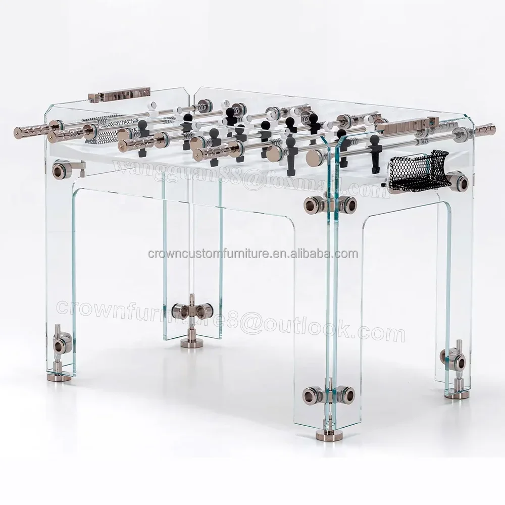 Classic 8-Pole Glass Football Table Factory Direct table Sales Soccer Machine for Foosball Games