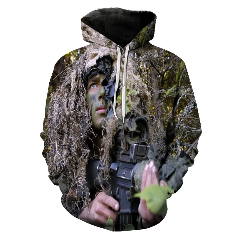 Hunting Secretive Woodland Ghillie Suit Aerial Shooting Sniper Green Clothes Adults Camouflage hoodie Jungle Multicam Clothing