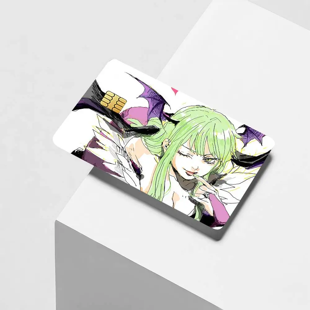 Game D-Darkstalkers M-Morrigan Aensland Credit Card Decorative Card Stickers Suitable For Bank Cards Metro Transit Anti-scratch