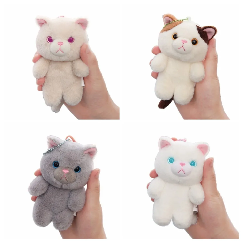 Moda Meow Peluche Portachiavi in cotone PP Simpatico gatto Portachiavi in peluche Cartone animato Bellissimo gatto in peluche Ciondolo per borsa