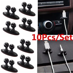 10Pcs/Lot Car Wire Cord Cable Holder Tie Clips Line Fixer Organizer Drop Adhesive USB Cable Car Clip Accessories
