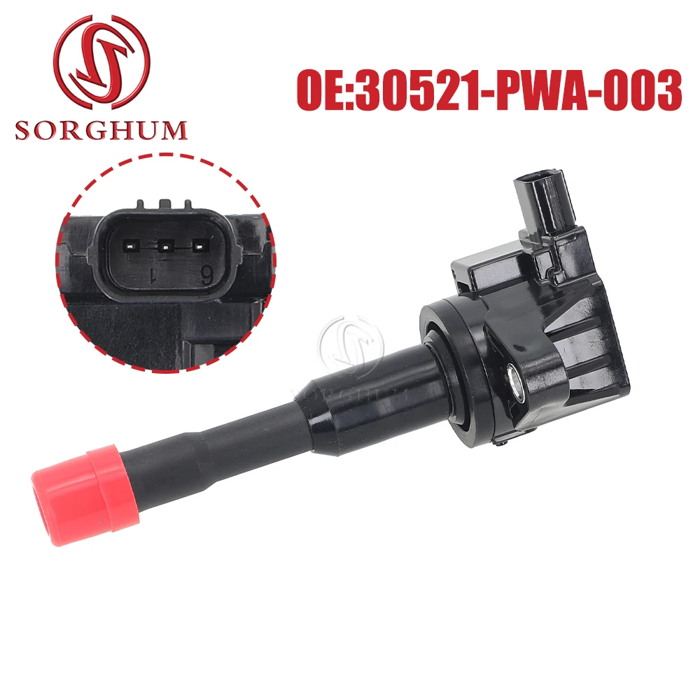 

SORGHUM Car ignition Coil CM11109 30521PWA003 30521PWAS01 For Honda Civic Hybrid Jazz 1.3L L4 Rear UF-374 30521-PWA-003