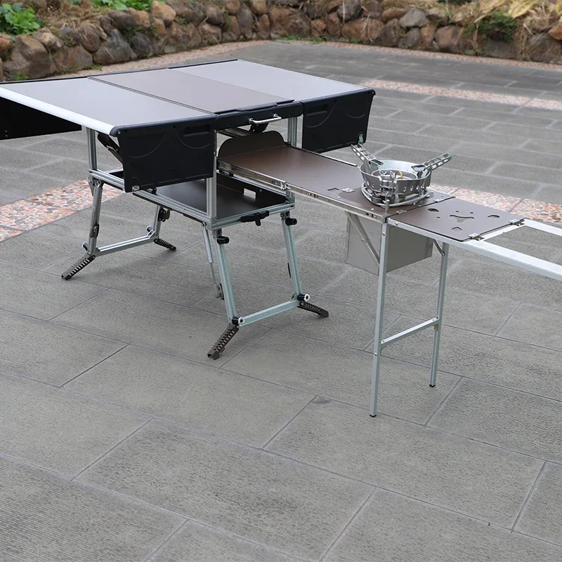 Bulin C650 BBQ Factory Camp aluminum kitchen and Rv  folding Camping Kitchen Table Easy Carrying Outdoor Mobile Kitchen