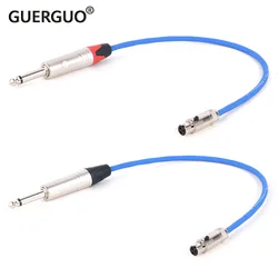 Mini cavi audio XLR Mini XLR 3 pin femmina a 6,35 mm (1/4) jack mono TS maschio per cuffie convertitore Carmera 0,3 M-15 M