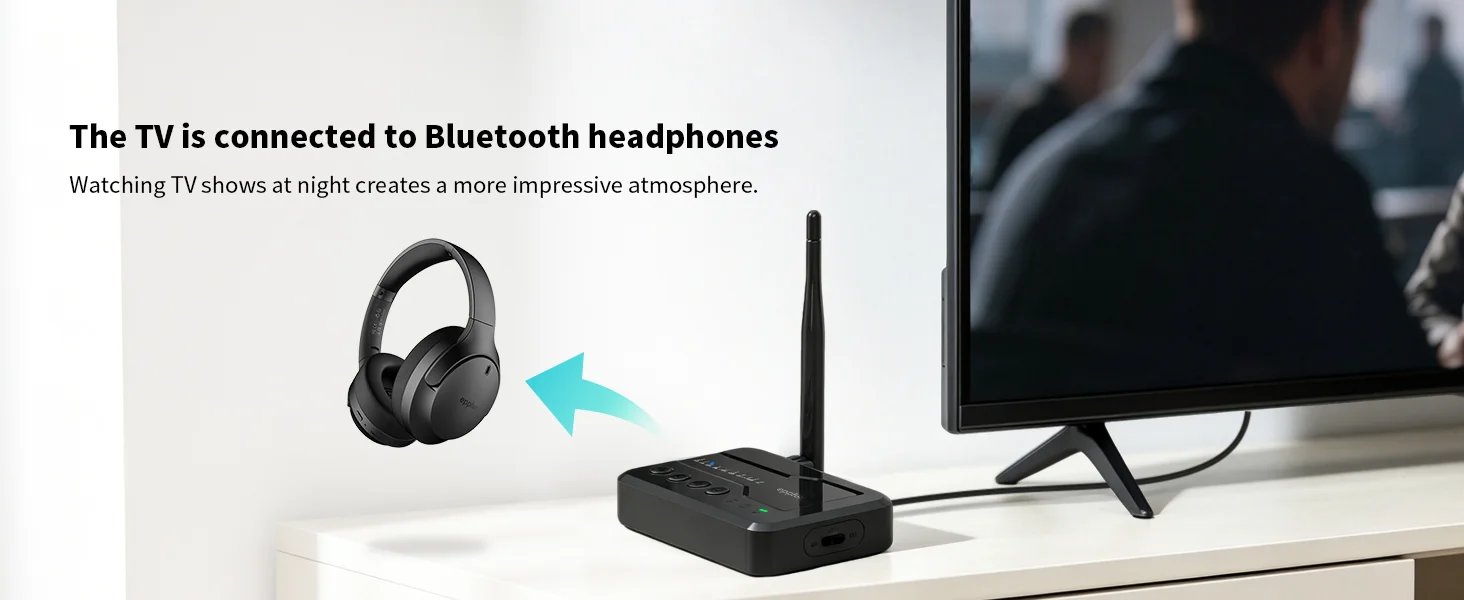 Auracast LE Audio Transmitter LC3 Verlustfreier Bluetooth 5.4 Audio-Sender mit Geringer Latenz Typ-C Kabelloser Stereo-Adapter – Detail 6