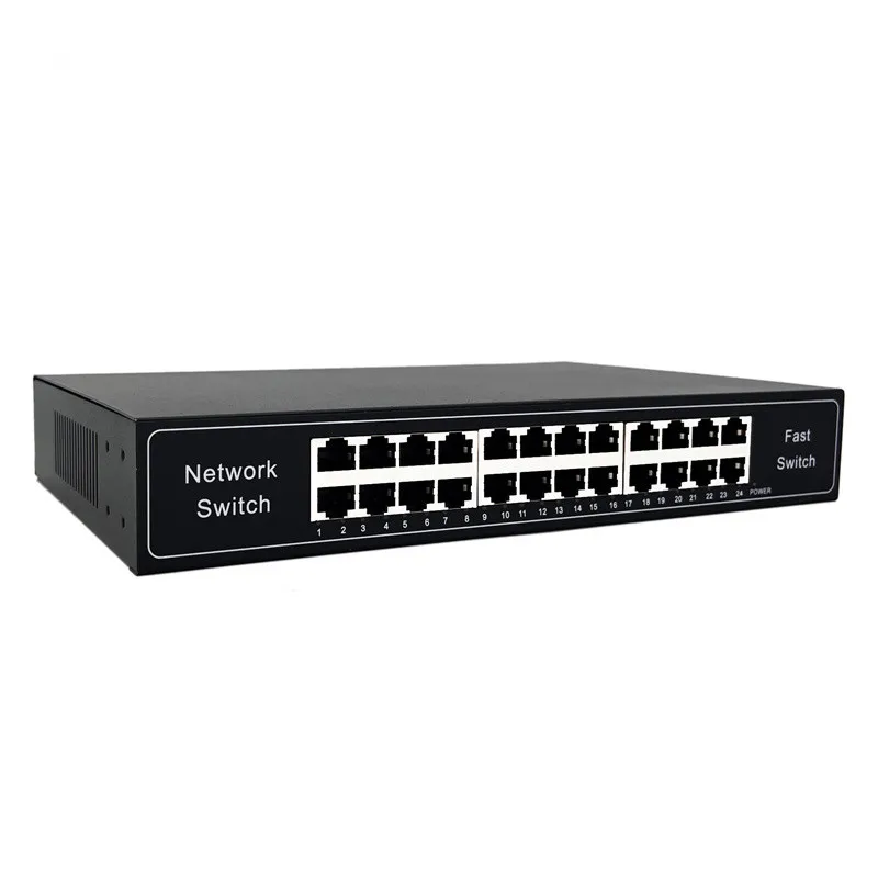 Bom preço 24 porta gigabit 10/100mbps rápido ethernet switch interruptor de rede