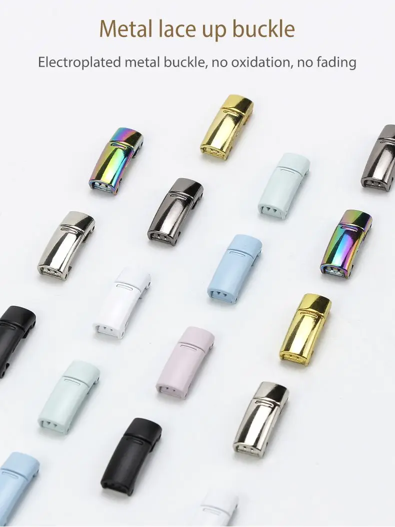 Mode nouveau lacet en métal boucle magnétique chaussures accessoires Sneaker Kits lacets en métal boucle 4 Style décorations de chaussures