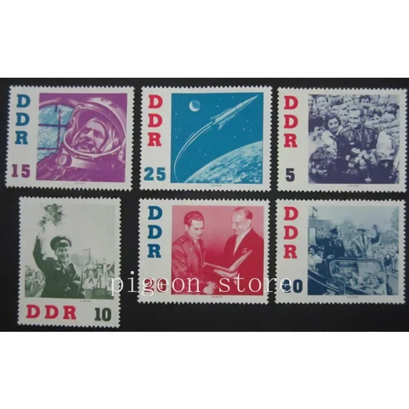 German Stamps for Astronauts Titov, Commemorative Postage Collection, East Germany, DDR,1961