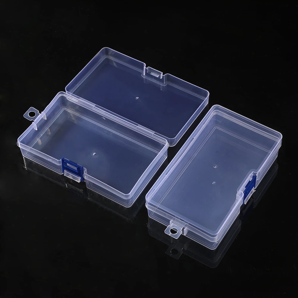 Transparent Plastic Storage Boxes Jewelry Box Empty Storage Box Container Beads Earring Box Jewelry Rectangle Case 145*85*35mm