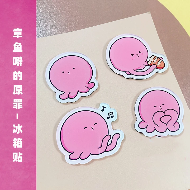 

Anime Takopi`s Original Sin Takopi Acrylic Fridge Magnet Cosplay Accessories Cartoon Magnetic Patch Freezer Decor Christmas GIft