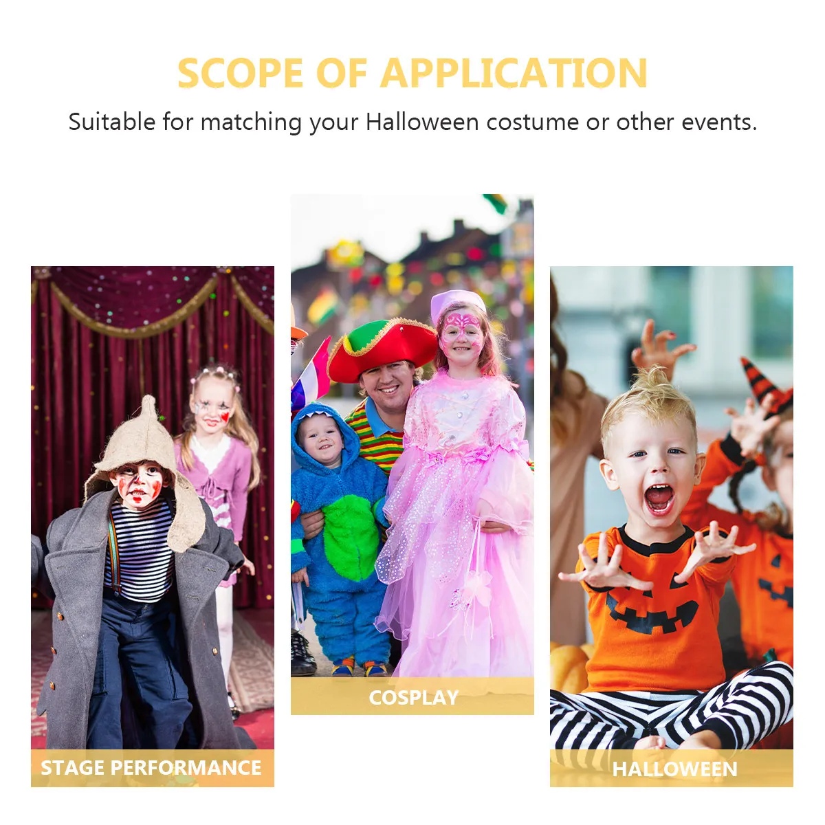 

3Pcs Lightweight Elegant Plastic Scepter with Three-Section Design Decorative Walking Stick Costume Accessory for Birthday