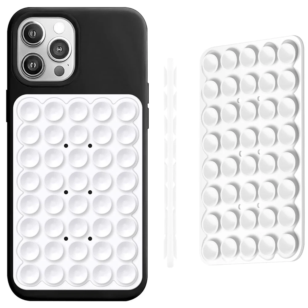 2 Suportes Portáteis de Celular com Ventosa: Silicone Antiderrapante para Fixação Instantânea