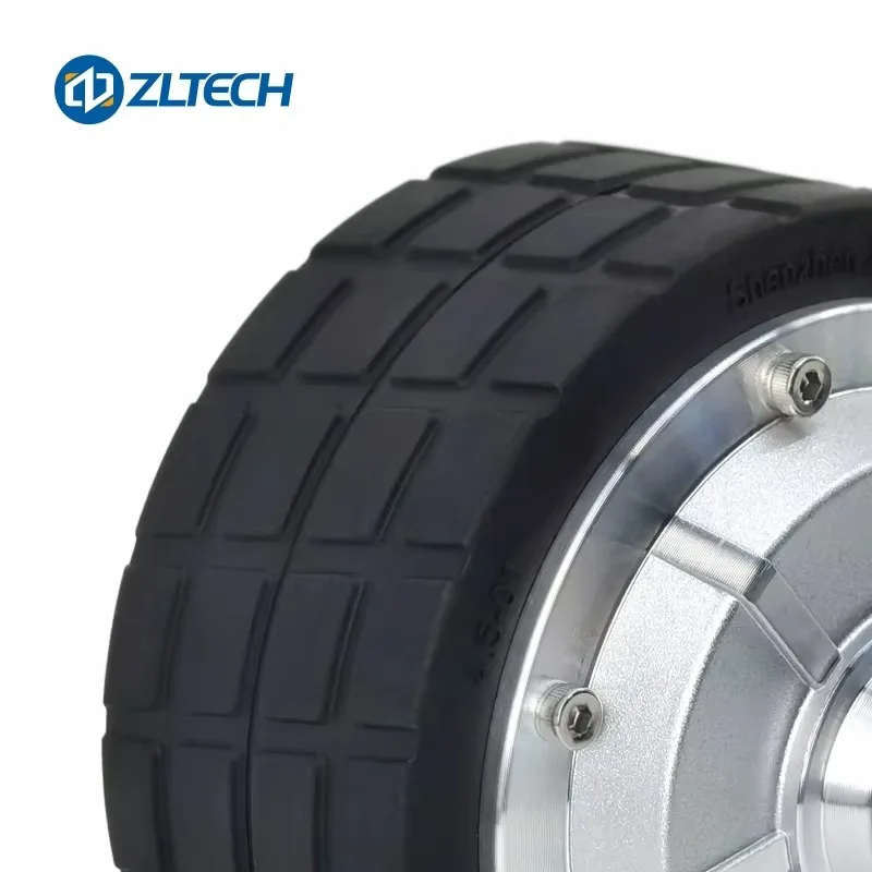 4.5 Inch DC 24V 200W 150kg Load Dual Shaft Electric Brushless Wheel Hub Servo Motor for Robot AGV Wheelchair Logistic Conveyor view 2