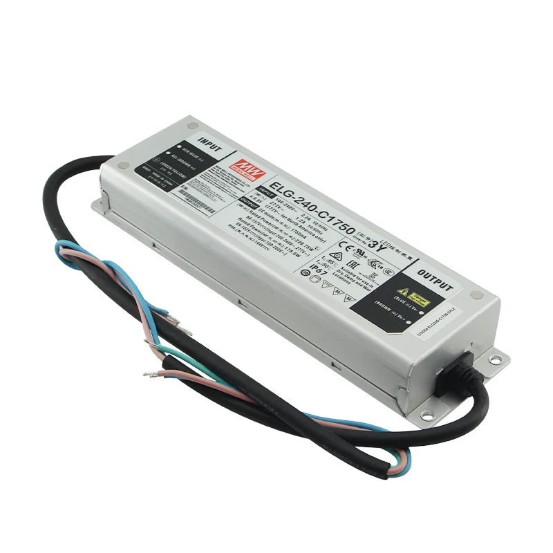 MEAN WELL ELG-240-C700AB-3Y Constant Current LED Driver with 3 in 1 Dimming Function 500mA 700mA 1050mA 1400mA 1750mA 2100mA