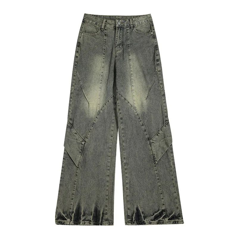 

Vintage Hi Street Baggy Jeans Pants Patchwork Harakuju Loose Washed Denim Trousers For Male Hip Hop