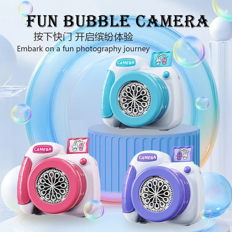 

Electric Bubble Machine, Camera Shape, Cartoon Shape, No Battery, Light Up, Jet Bubbles with Multiple Bubbles, Suitable for Summ