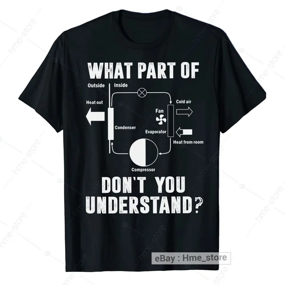 Funny HVAC Tech T-Shirt For Men HVAC Technician Tee Gifts What Part Of Diagram Anime Graphic T-shirts