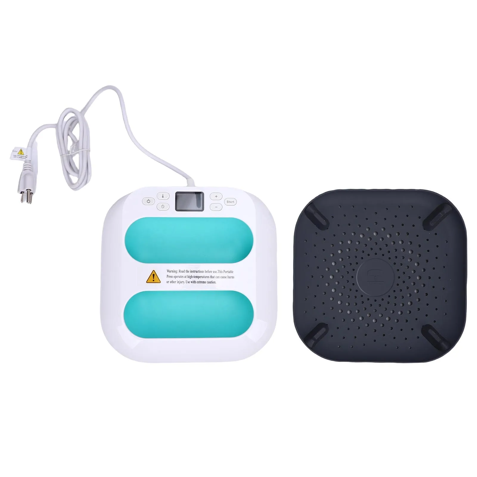 الصحافة الحرارة 9x9in قابل للتعديل الوقت ودرجة الحرارة آلة نقل الحرارة المحمولة لتي شيرت حقيبة يد وسادة آلة نقل الحرارة