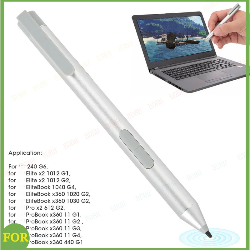 Caneta Stylus Touch para Tablet HP Elite x2 1012 G1 G2 240 G6 1020