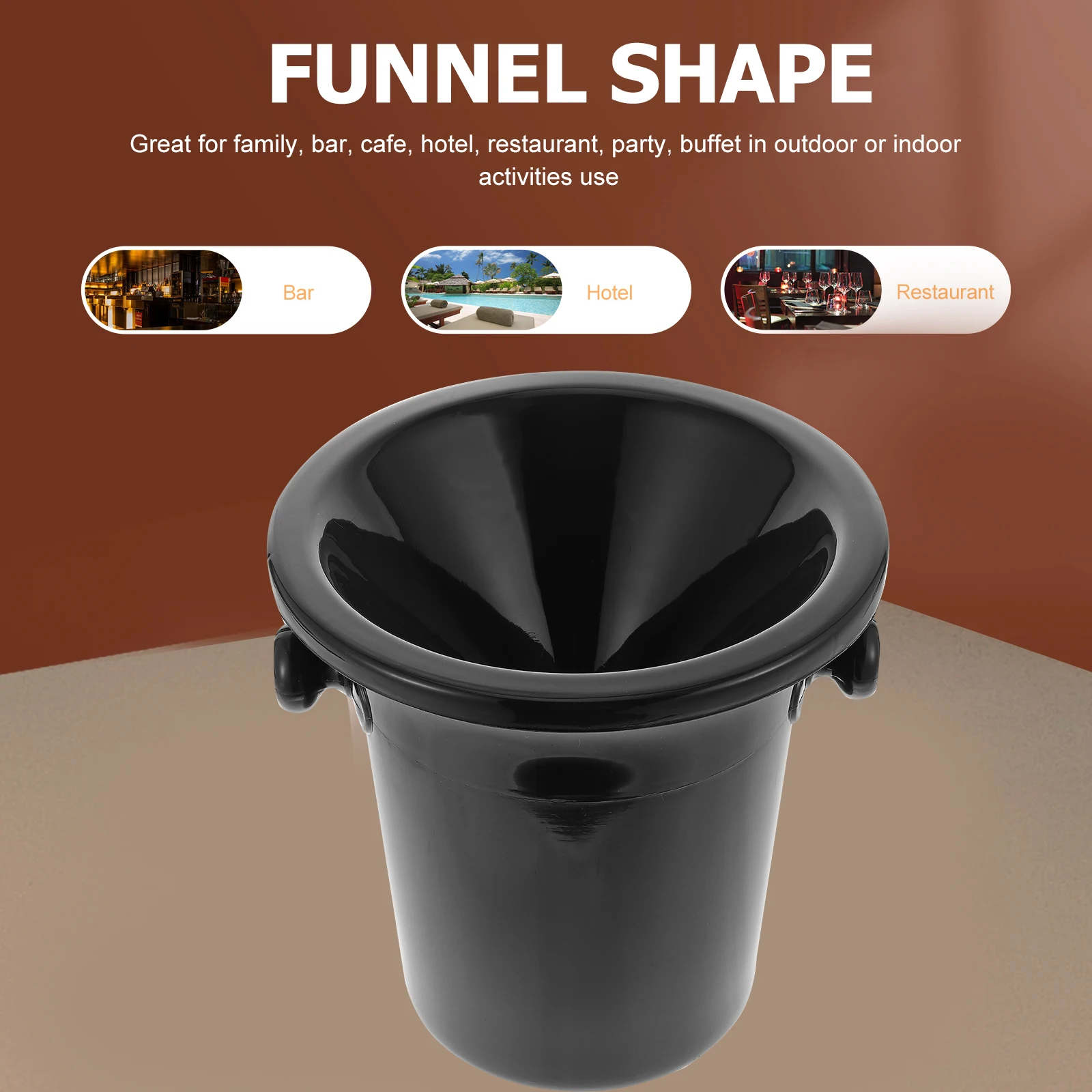 

2 PCS Tasting Spittoon Plastic Ice Bucket for Cocktail Whisky Beer Funnel Shape Prevent Spattering Accessories
