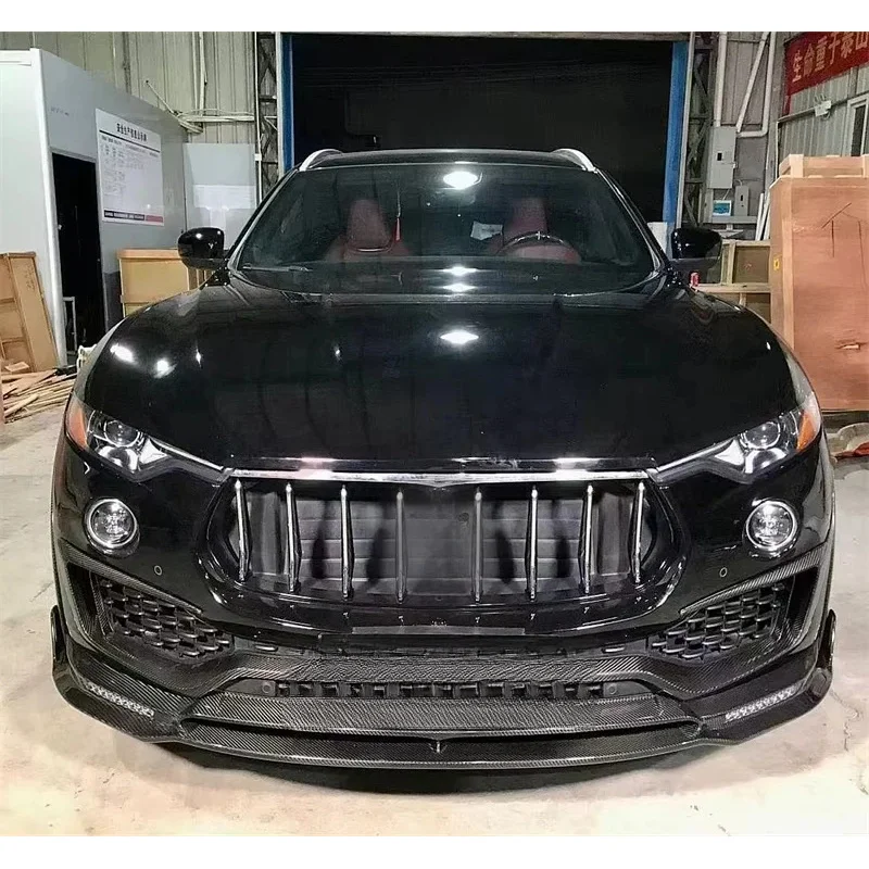 Wet Carbon Fiber Style Wide Body Kits Front Lip Rear Spoiler Rear Diffuser Side Skirt Car  Levant
