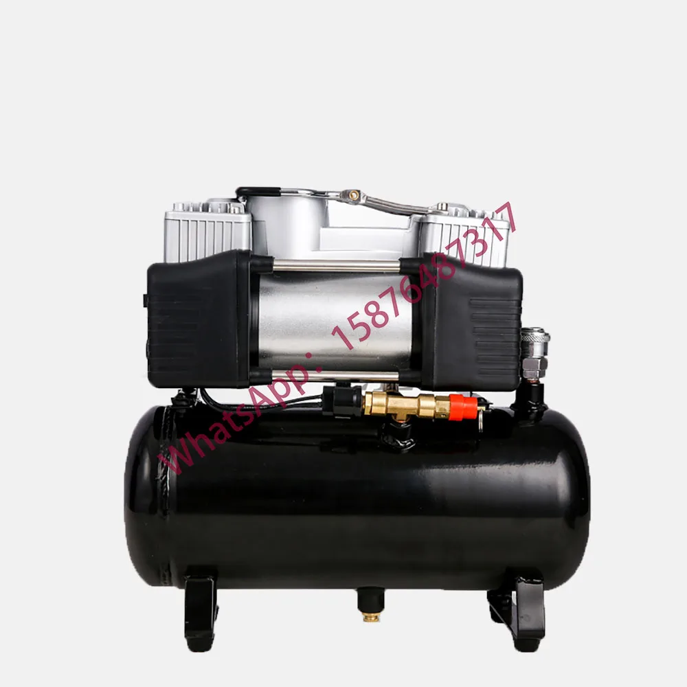 Picture 5: 12V/220V Dual-Purpose Fully Automatic Double Cylinder Small Portable Air Pump Vehicle Air Compressor Tire Inflator