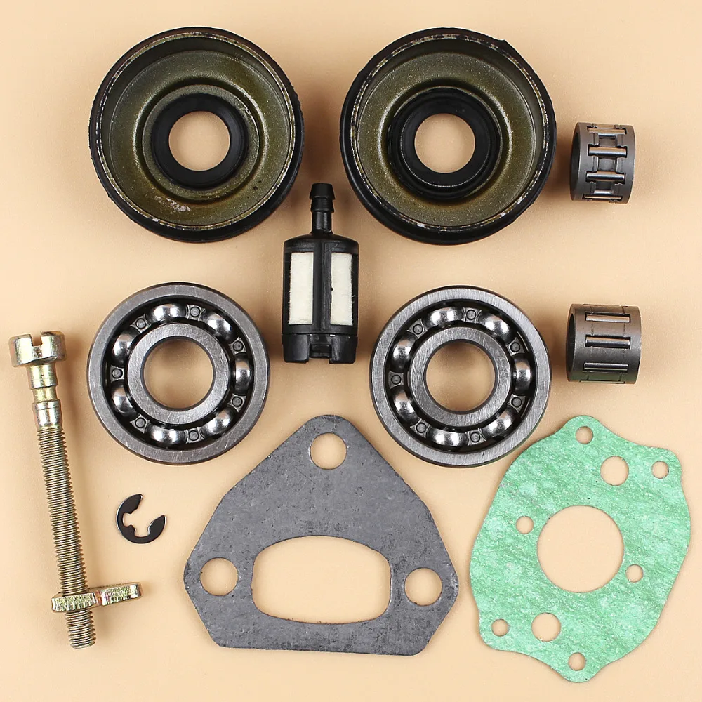 

Crankshaft Bearing Oil Seal Chain Tensioner Adjuster Kit For HUSQVARNA 136 137 141 142 36 41 Chainsaw Parts 530 05 63-63