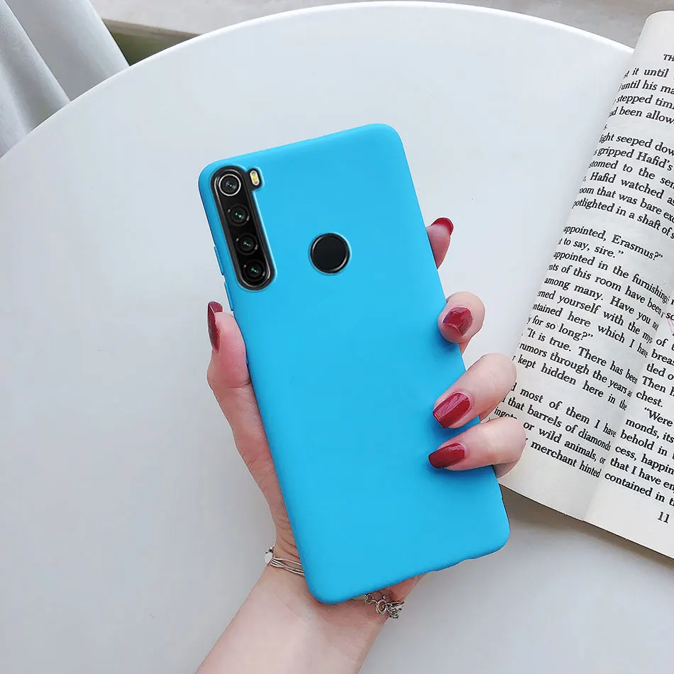 Candy Solid Color Silicone Case For Xiaomi Redmi Note 8T 8 9 9S 10 Pro 9T 8 8A 9 9A 7 7A 5 5A 6 6A Soft TPU Matte Phone Cover image 5