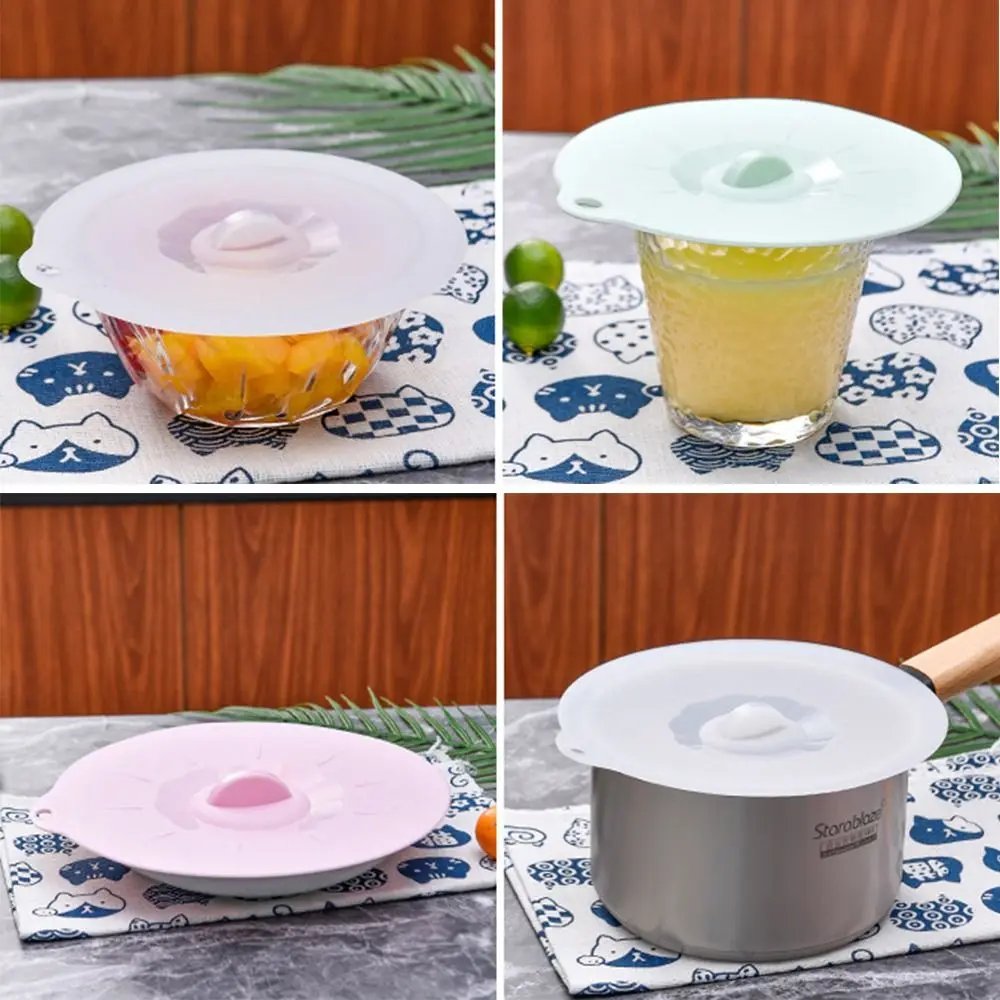 Silicone Leak-proof Multifunctional Sealed Cover Fresh-keeping Lid Dust-proof Easy To Clean Anti-spill Cover Kitchen Gadget
