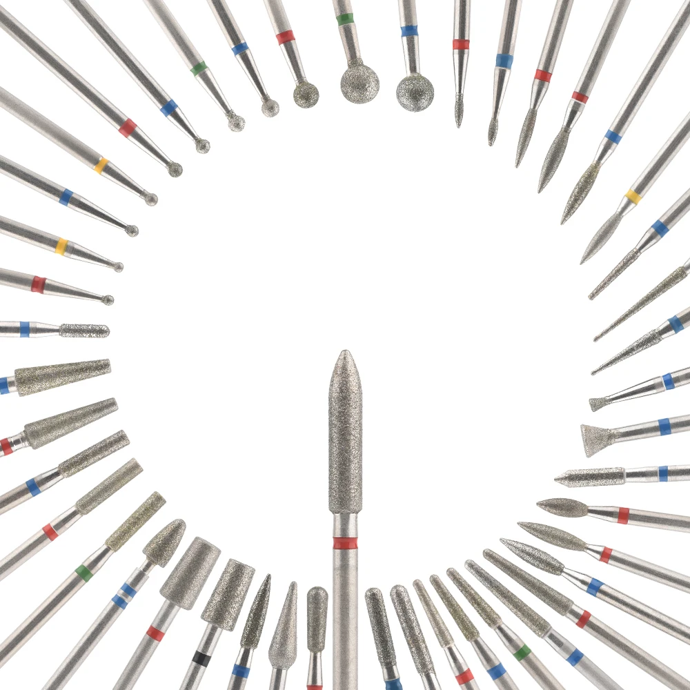 10 قطعة قاطعة المطحنة الماسية للتقليم الكهربائية مسمار لقمة ثقب ملحق آلة باديكير ملف الأظافر هلام أداة إزالة #2