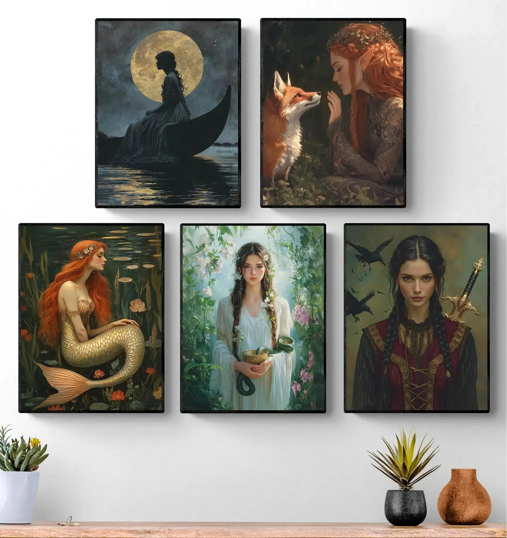 DIY Oil Painting By Numbers Surrealist Goddess Portrait Greek Mythological Art Home Decoration Wall Decor Best Gift Frameelss